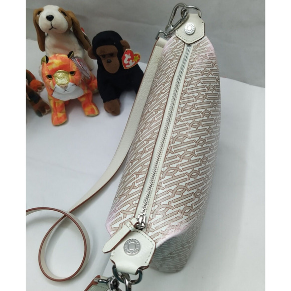 Cole Haan Light Gray Brown Zipper Closure Crossbody Bag - Picture 8 of 16